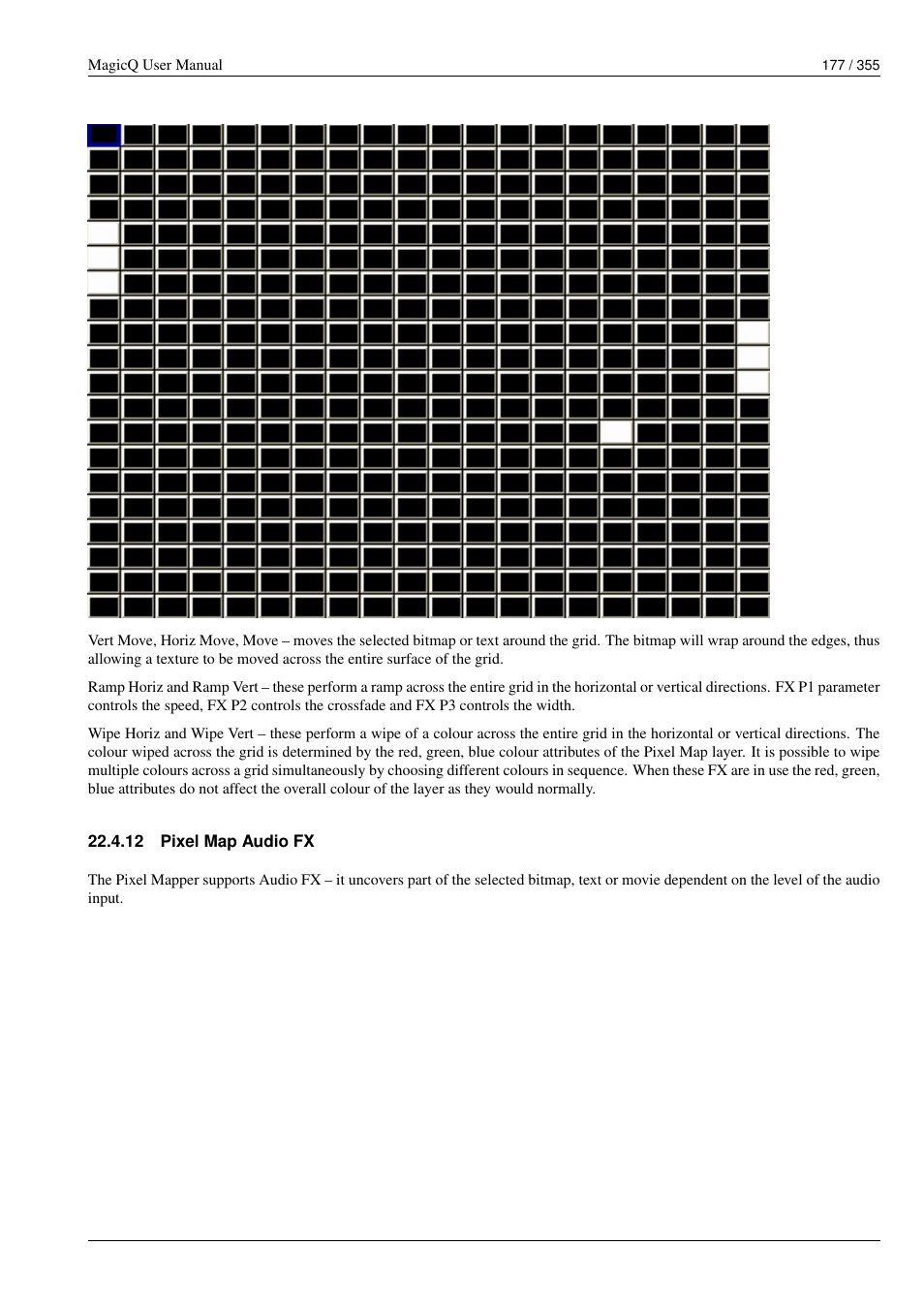 Pixel map audio fx, 12 pixel map audio fx | ChamSys MagicQ User Manual User Manual | Page 206 / 384