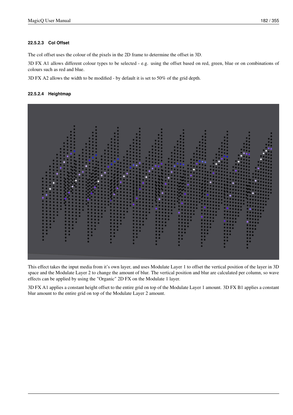 Col offset, Heightmap, 3 col offset | 4 heightmap | ChamSys MagicQ User Manual User Manual | Page 211 / 384