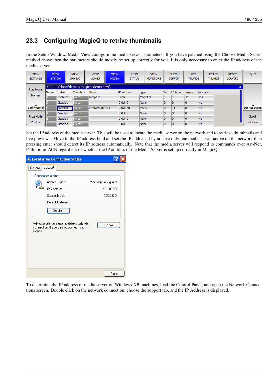 Configuring magicq to retrive thumbnails, 3 configuring magicq to retrive thumbnails | ChamSys MagicQ User Manual User Manual | Page 219 / 384