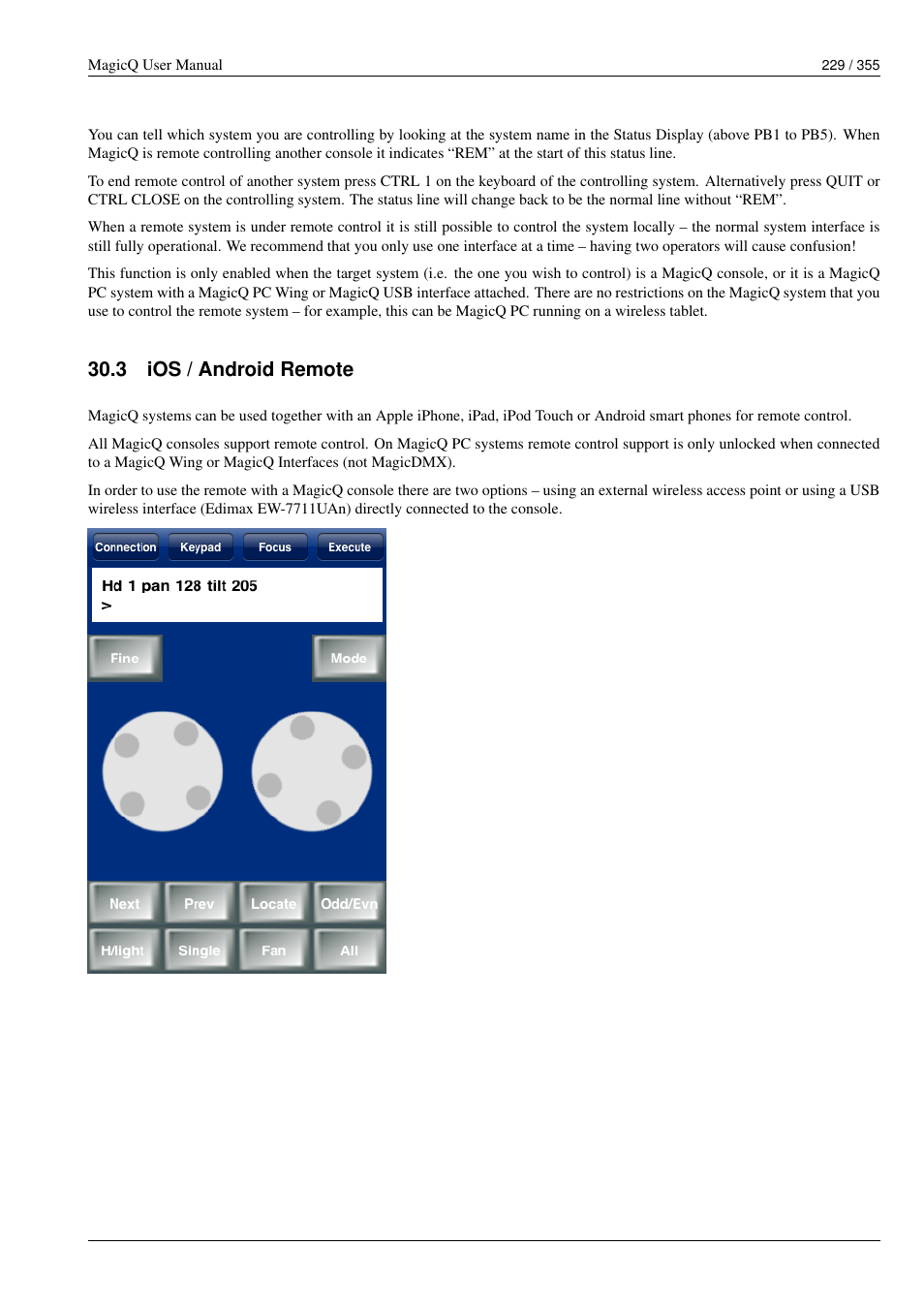 Ios / android remote, 3 ios / android remote | ChamSys MagicQ User Manual User Manual | Page 258 / 384