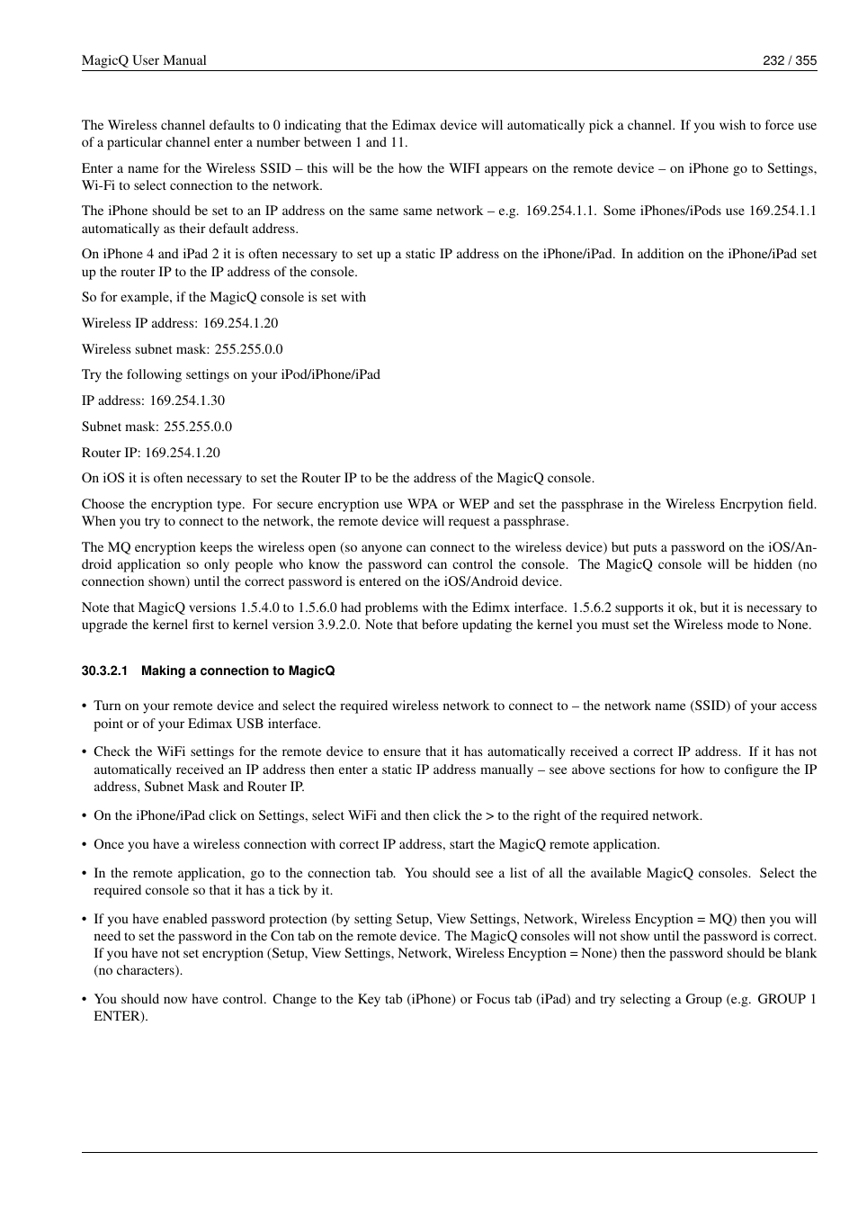 Making a connection to magicq, 1 making a connection to magicq | ChamSys MagicQ User Manual User Manual | Page 261 / 384