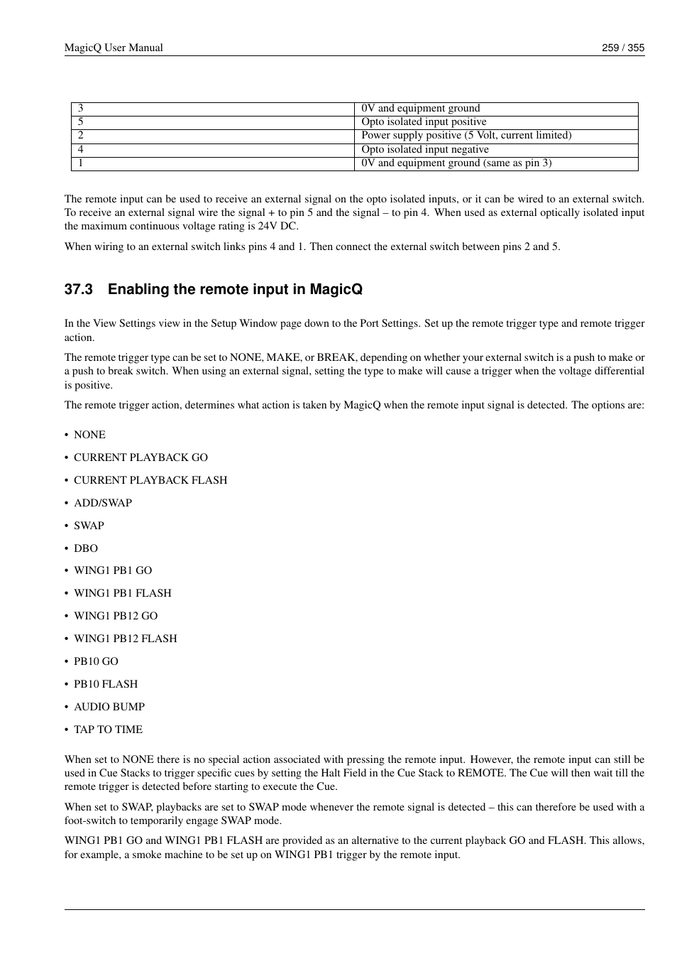 Enabling the remote input in magicq, 3 enabling the remote input in magicq | ChamSys MagicQ User Manual User Manual | Page 288 / 384