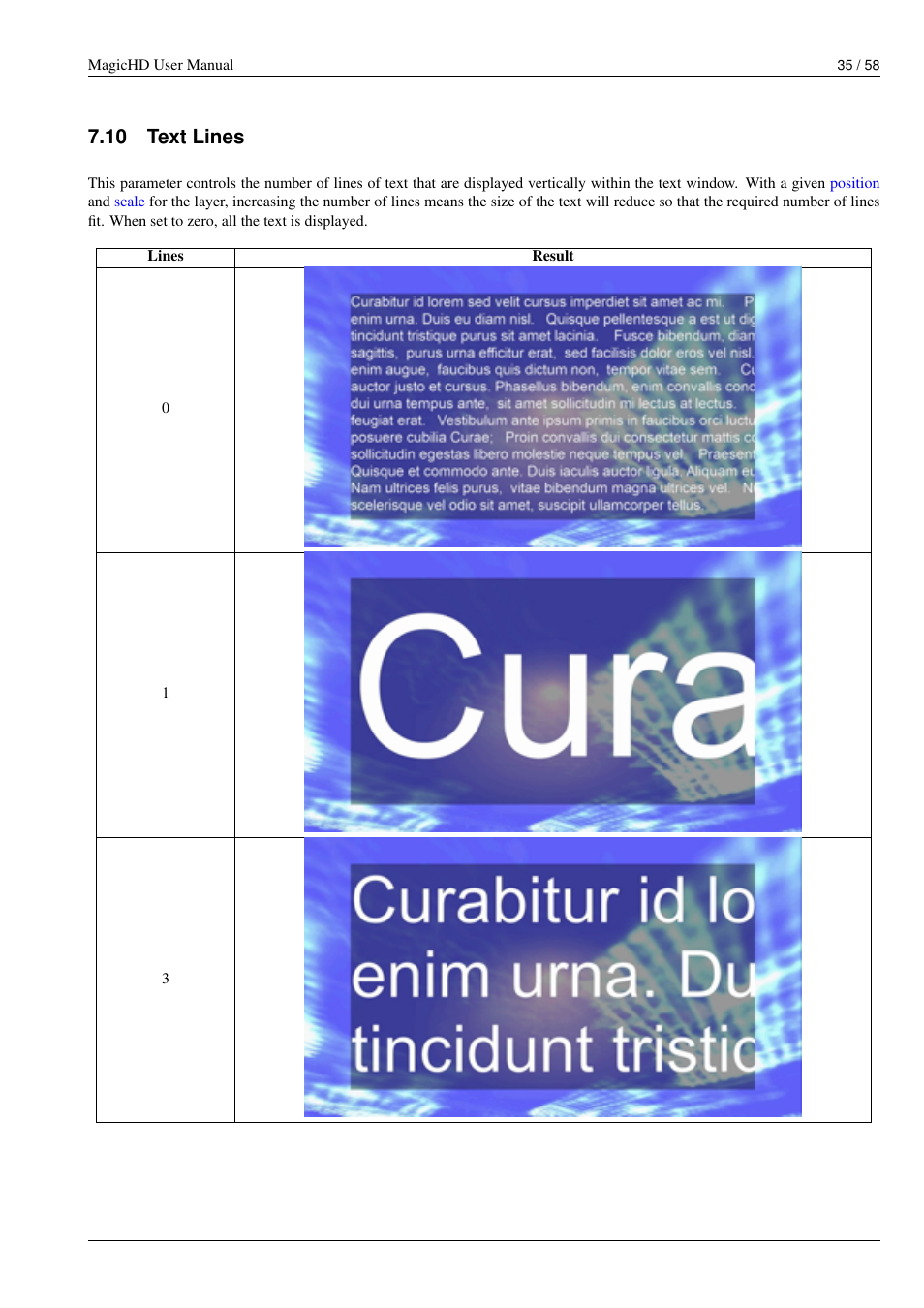 Text lines, 10 text lines | ChamSys MagicHD User Manual | Page 43 / 66