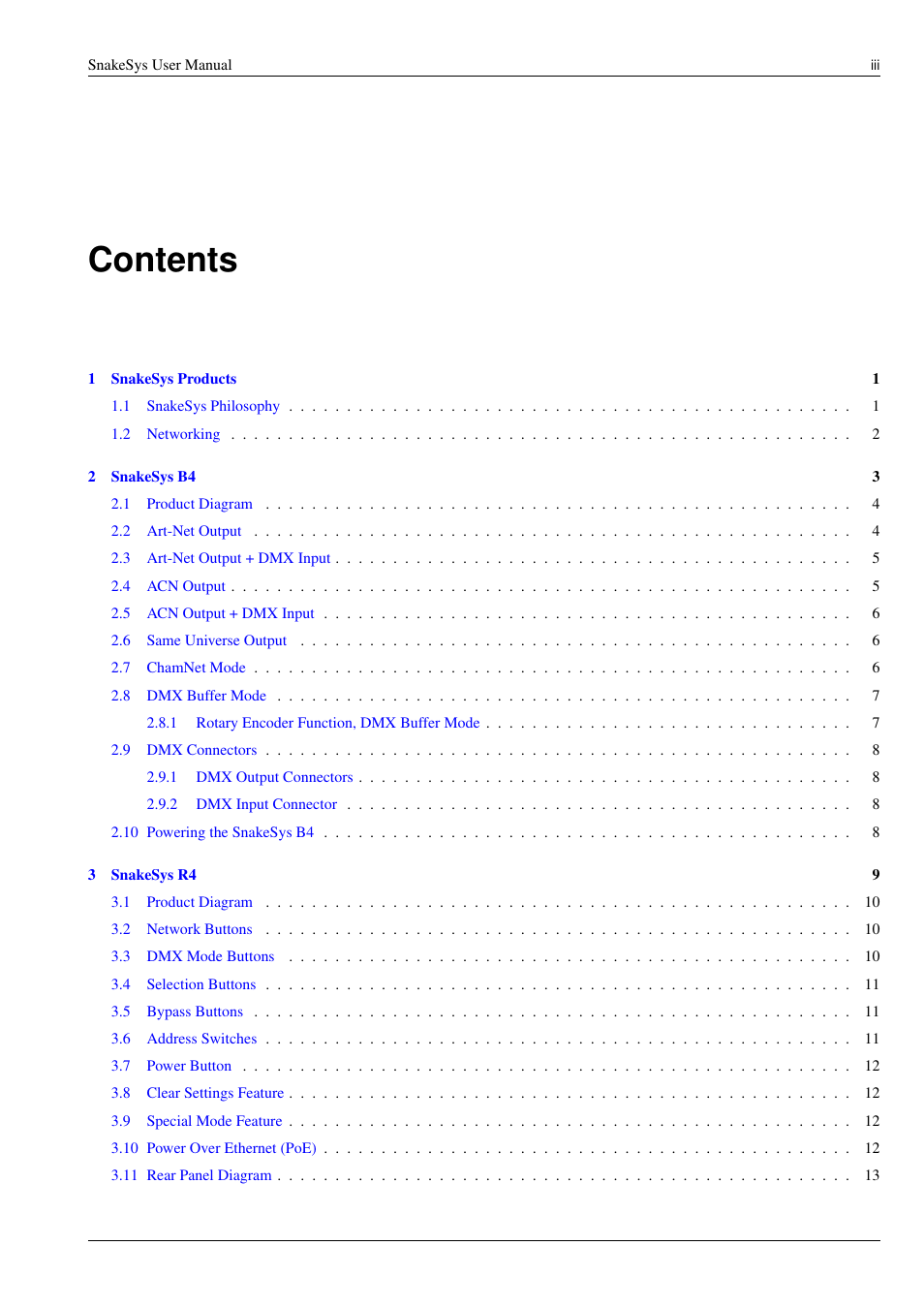 ChamSys SnakeSys User Manual | Page 3 / 50