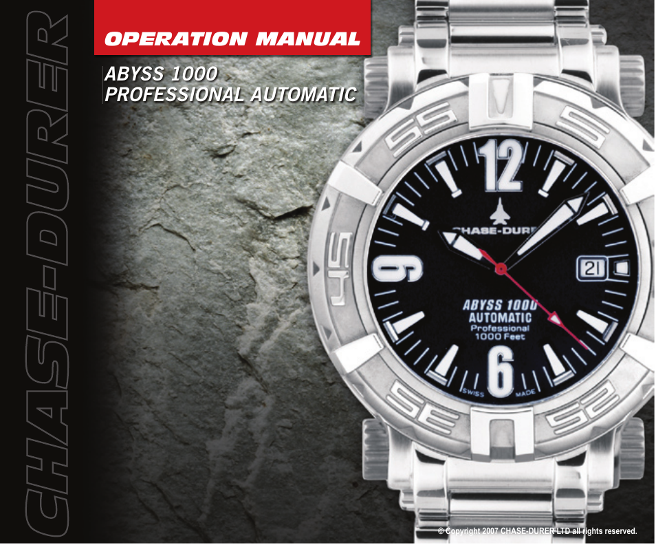 Chase-Durer Abyss 1000 Professional User Manual | 8 pages