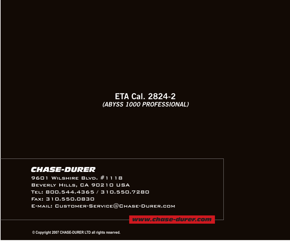 Chase-Durer Abyss 1000 Professional User Manual | Page 8 / 8