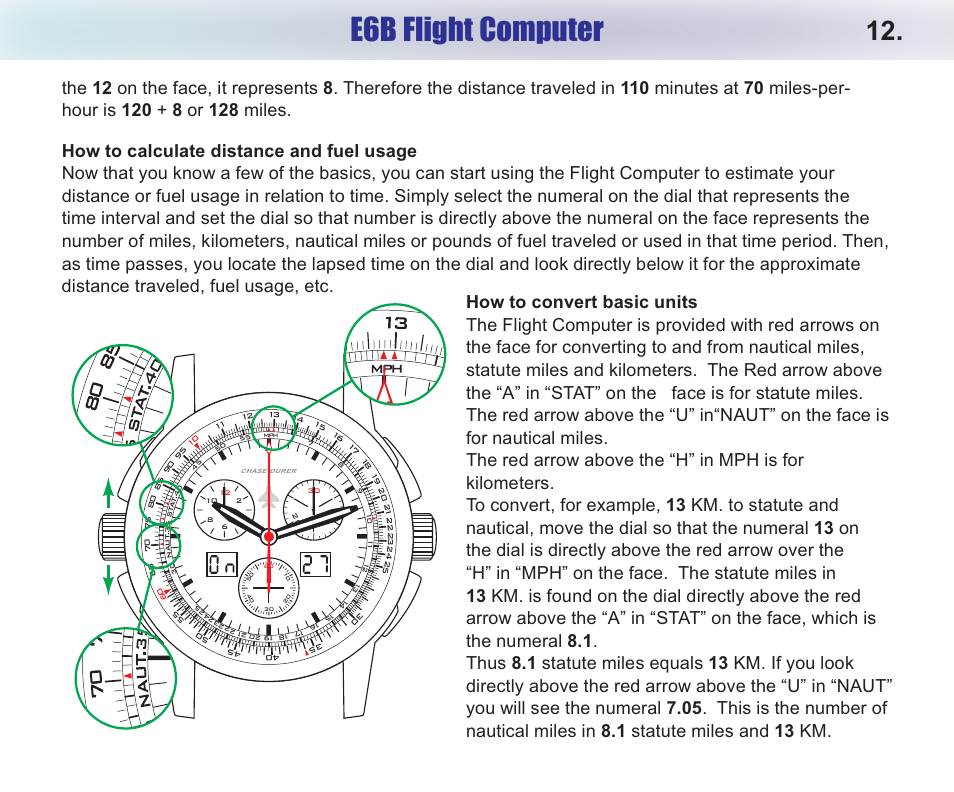 E6b flight computer | Chase-Durer Central Command User Manual | Page 14 / 18