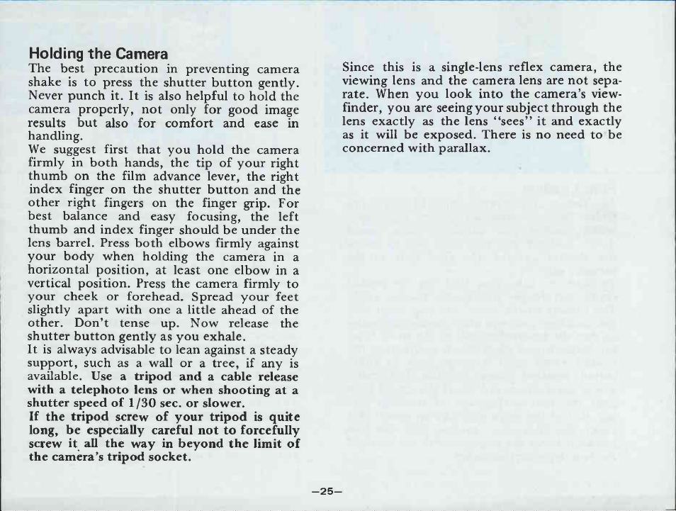 Lens hood | Canon A-1 User Manual | Page 27 / 181