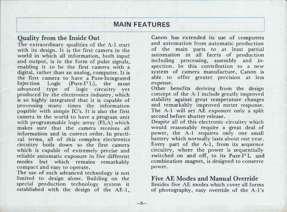 Canon A-1 User Manual | Page 7 / 181