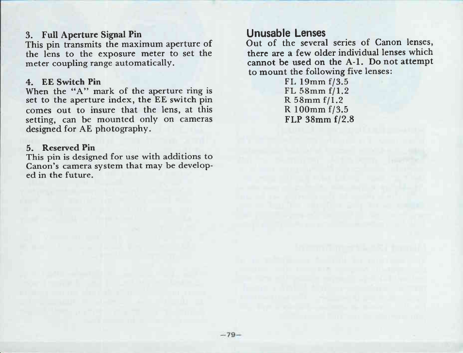 Meter coupling range, Ae coupling range, Meter and ae coupling ranges | Canon A-1 User Manual | Page 81 / 181