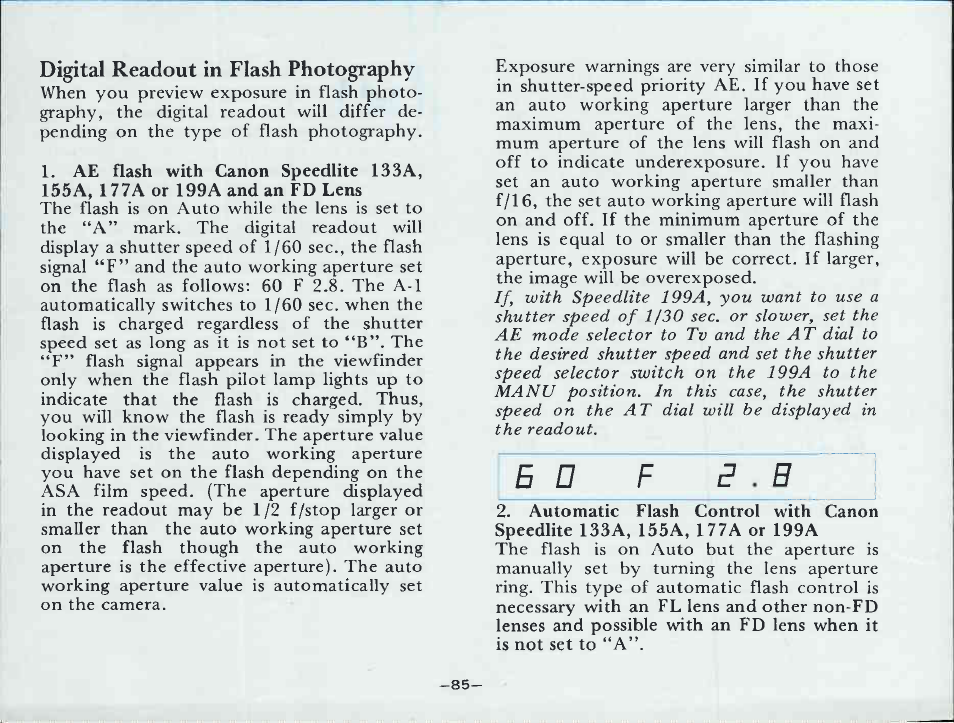 Optional viewing aids, Dioptric adjustment lenses s | Canon A-1 User Manual | Page 87 / 181