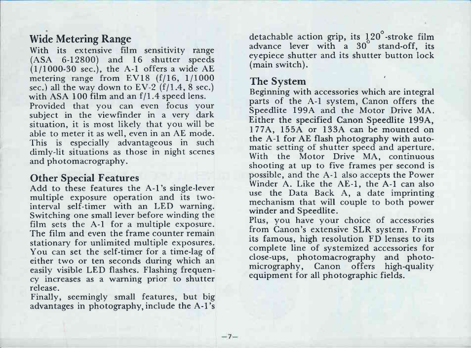 Canon A-1 User Manual | Page 9 / 181