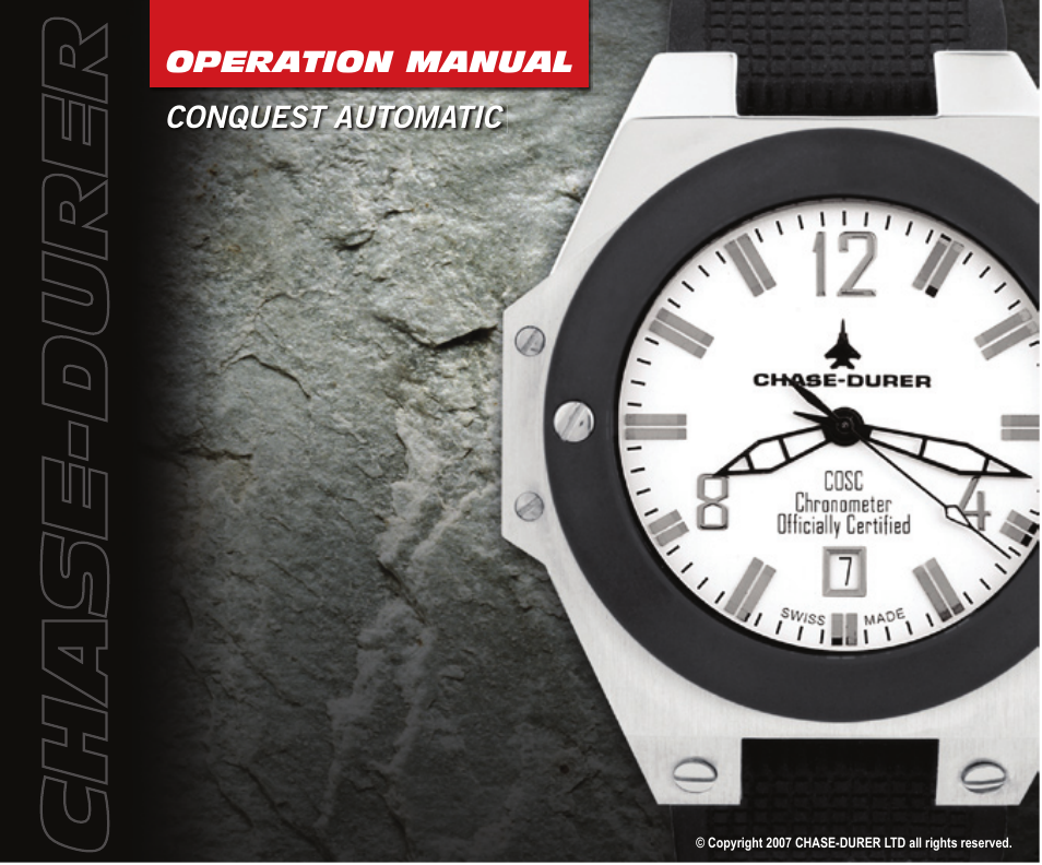 Chase-Durer Conquest Automatic User Manual | 7 pages