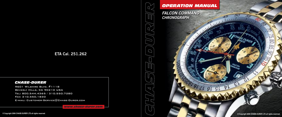 Falcon command, Operation manual | Chase-Durer Falcon Command User Manual | Page 17 / 17
