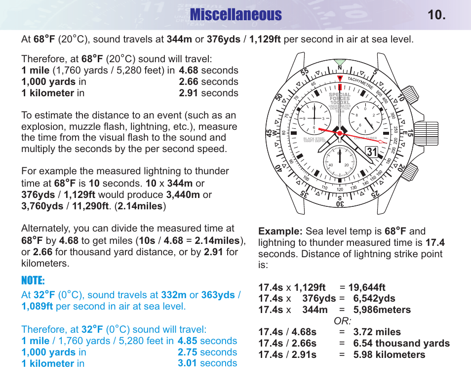 Miscellaneous, At 32, F (0 | Chase-Durer Special Forces 1000XL UDT User Manual | Page 12 / 14