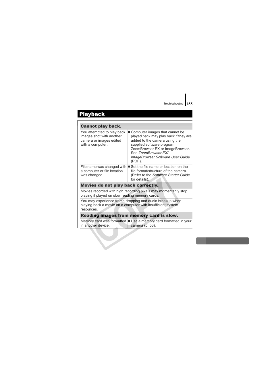 Playback (p. 155), Playback | Canon CDI-E334-010 User Manual | Page 157 / 211
