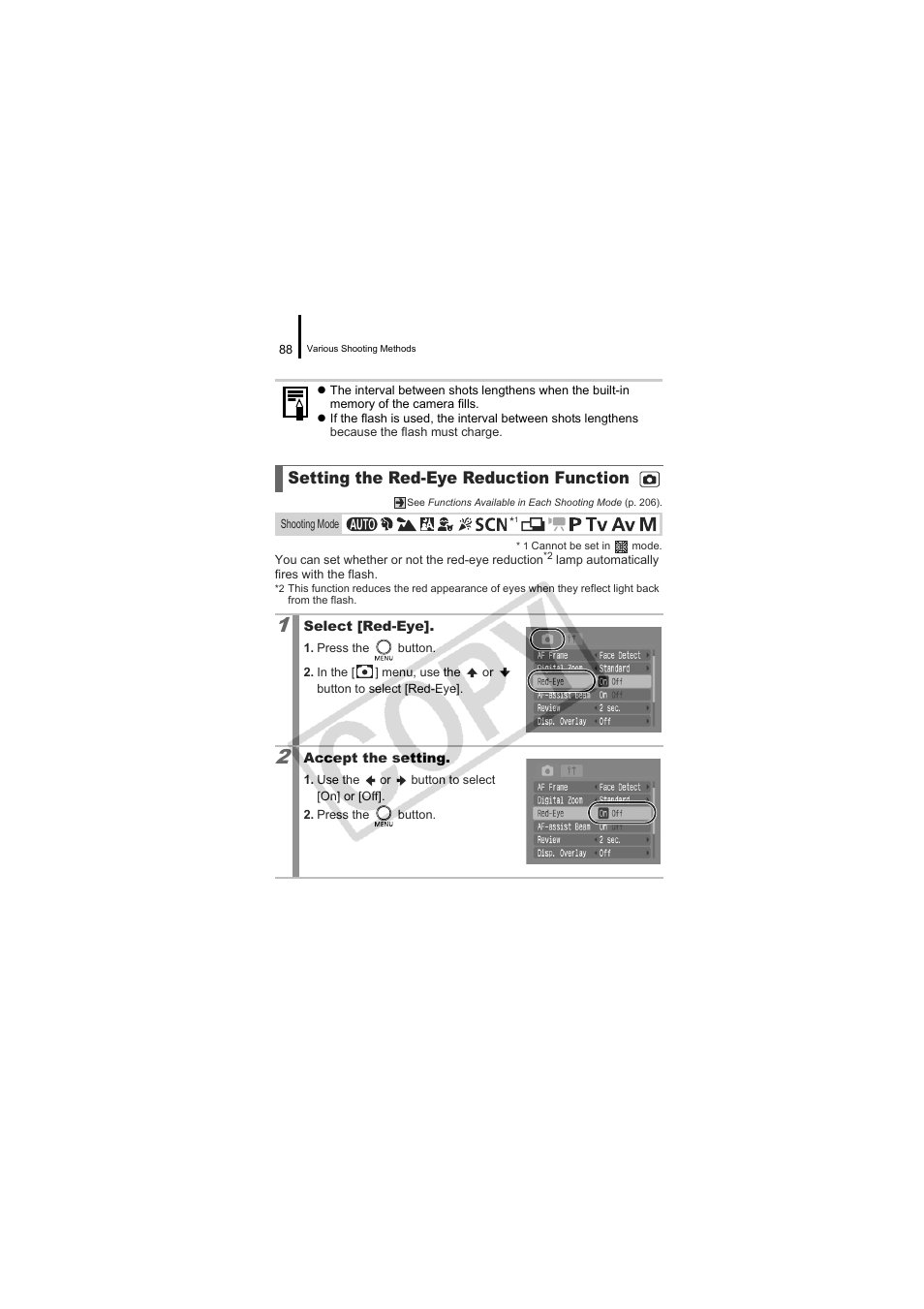 Setting the red-eye reduction function, N lamp (p. 88), P. 88 | Canon CDI-E334-010 User Manual | Page 90 / 211