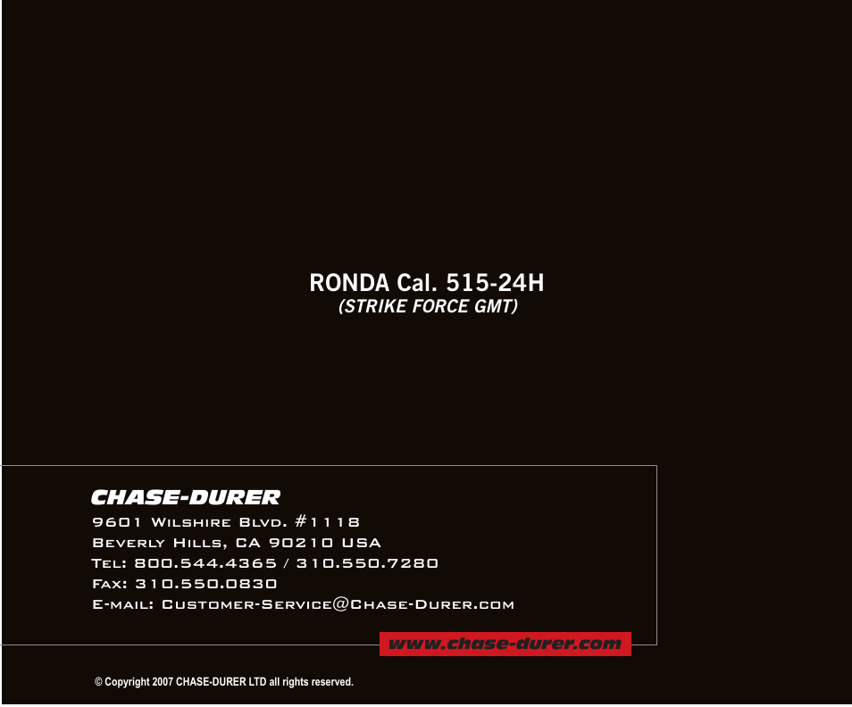 Chase-Durer Strike Force GMT User Manual | Page 7 / 7