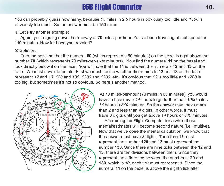 E6b flight computer | Chase-Durer Squadron Commander User Manual | Page 12 / 17
