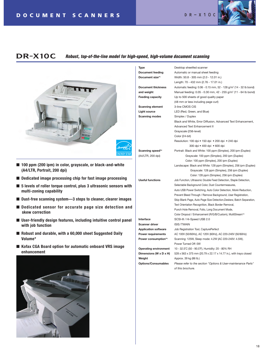 D r - x 1 0 c | Canon DR-2050C User Manual | Page 19 / 26