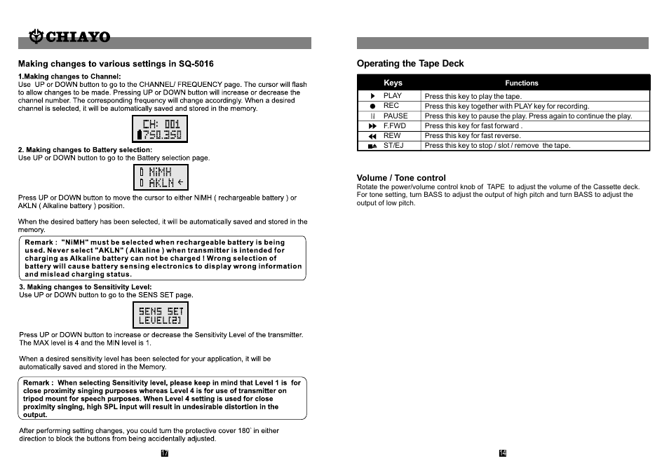 頁面 15 | CHIAYO ADVENTURE 800 User Manual | Page 15 / 16