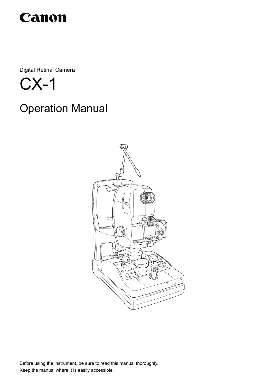 Canon CX-1 User Manual | 74 pages