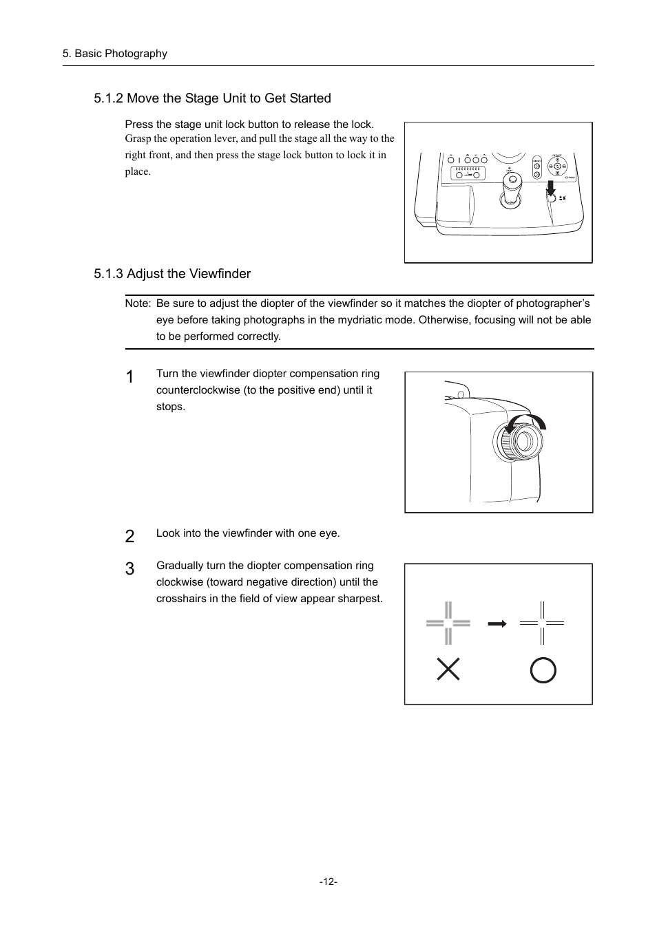 2 move the stage unit to get started, 3 adjust the viewfinder | Canon CX-1 User Manual | Page 24 / 74