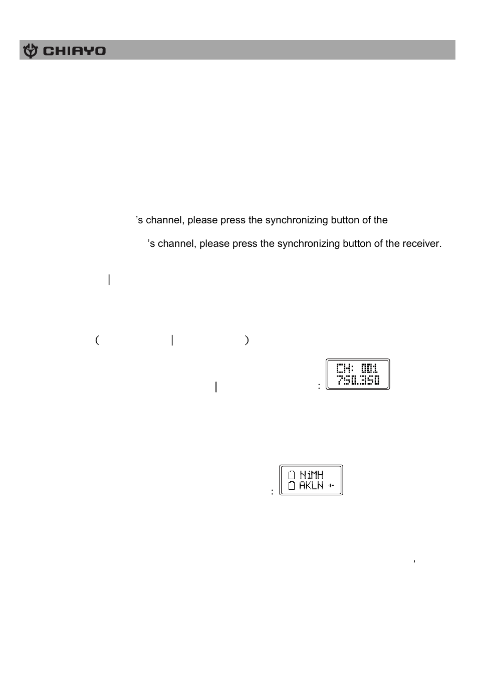 CHIAYO QR-2000N User Manual | Page 10 / 12