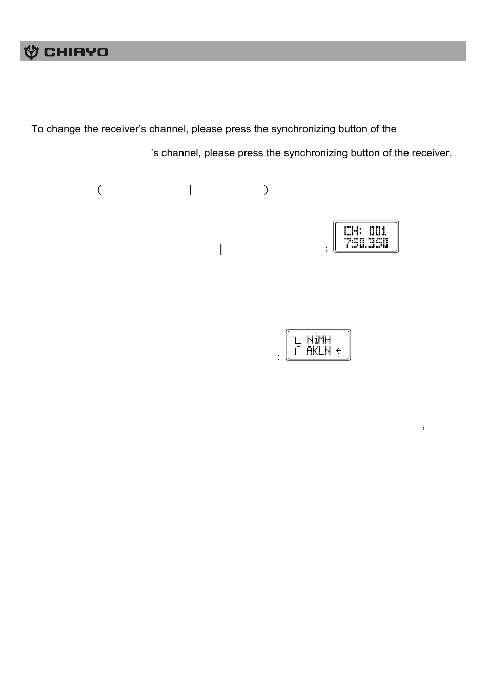 CHIAYO QR-2000N User Manual | Page 8 / 12