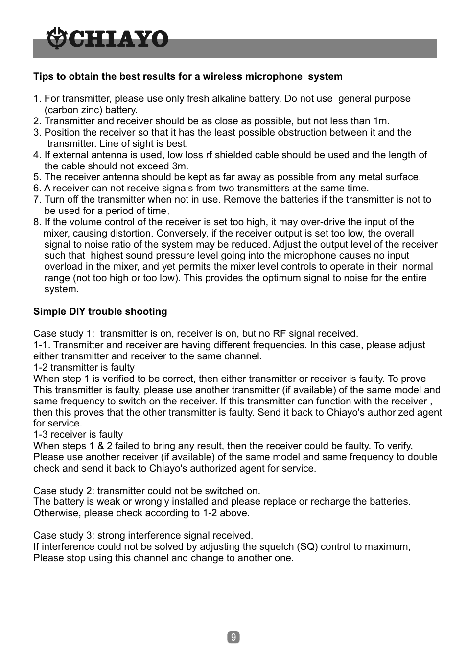 頁面 10 | CHIAYO SDR-5932 User Manual | Page 10 / 12