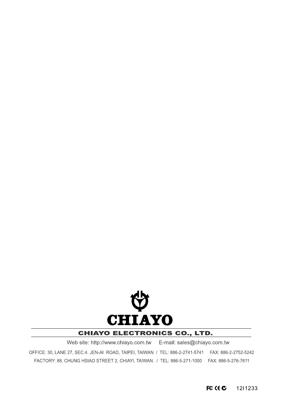 頁面 12 | CHIAYO SDR-5932 User Manual | Page 12 / 12