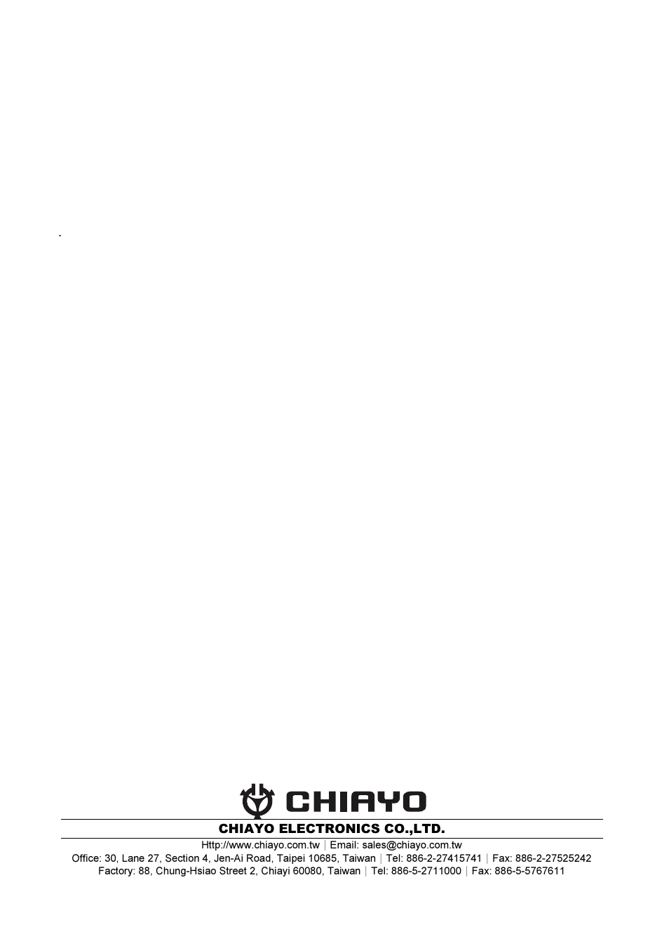 CHIAYO LIVE User Manual | Page 4 / 4