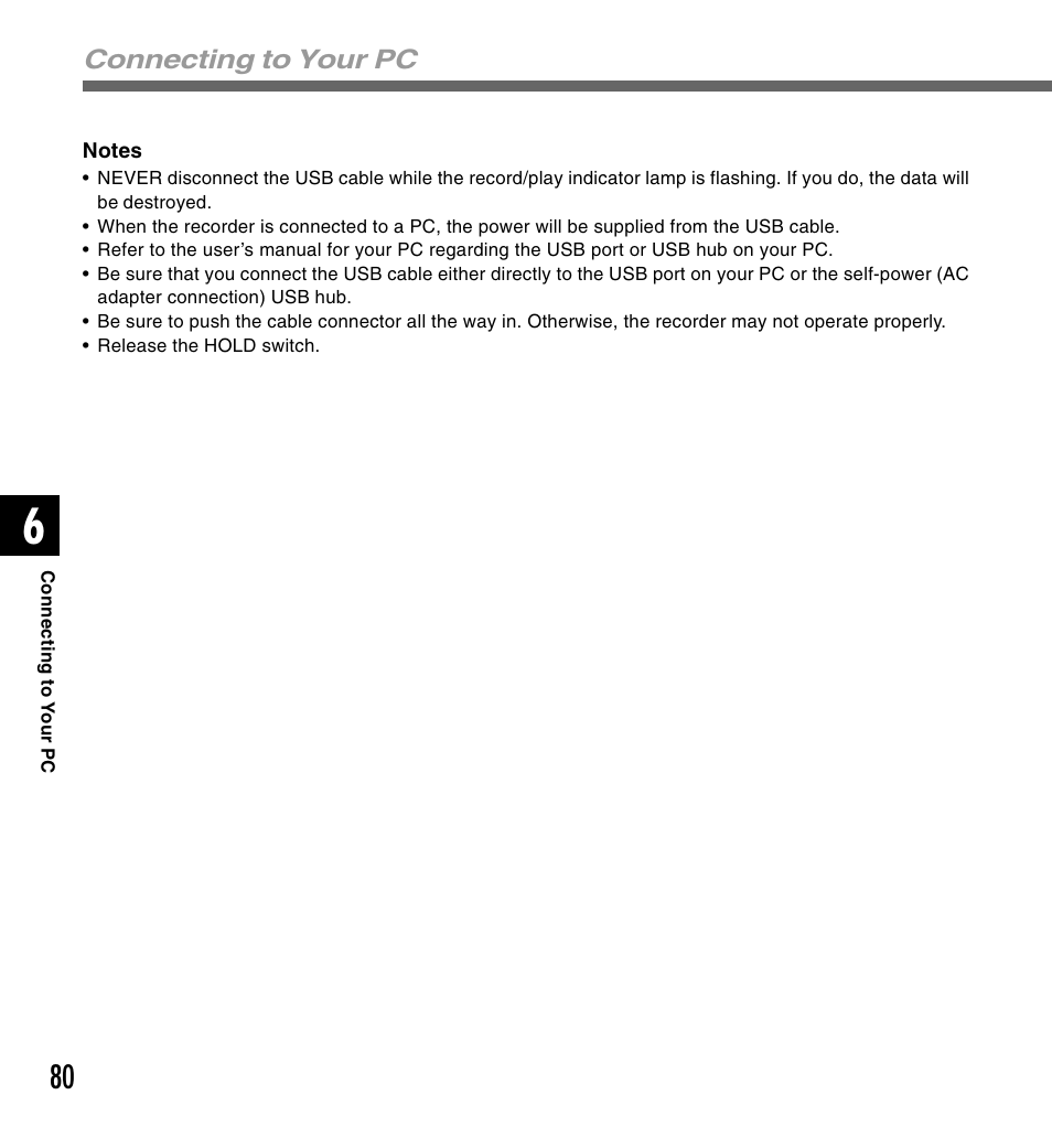 Connecting to your pc | Olympus DS 2 User Manual | Page 80 / 120