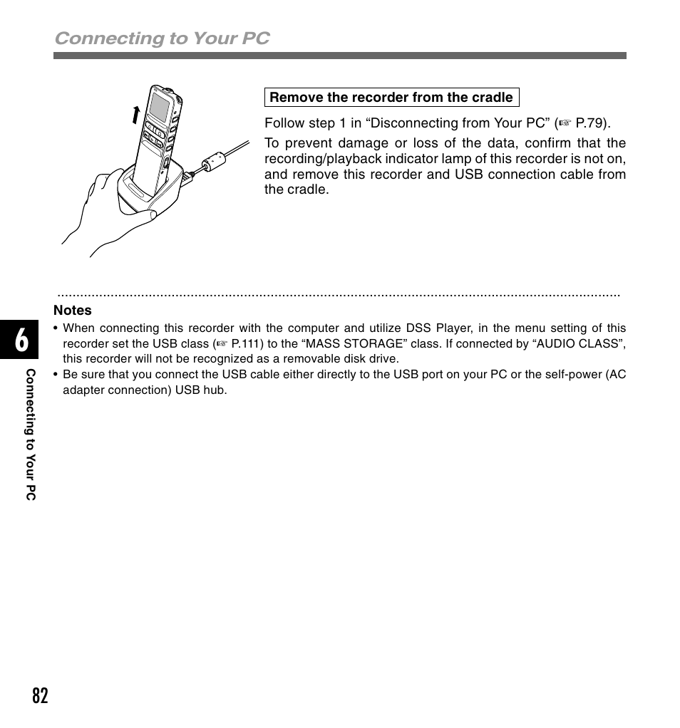 Connecting to your pc | Olympus DS 2 User Manual | Page 82 / 120