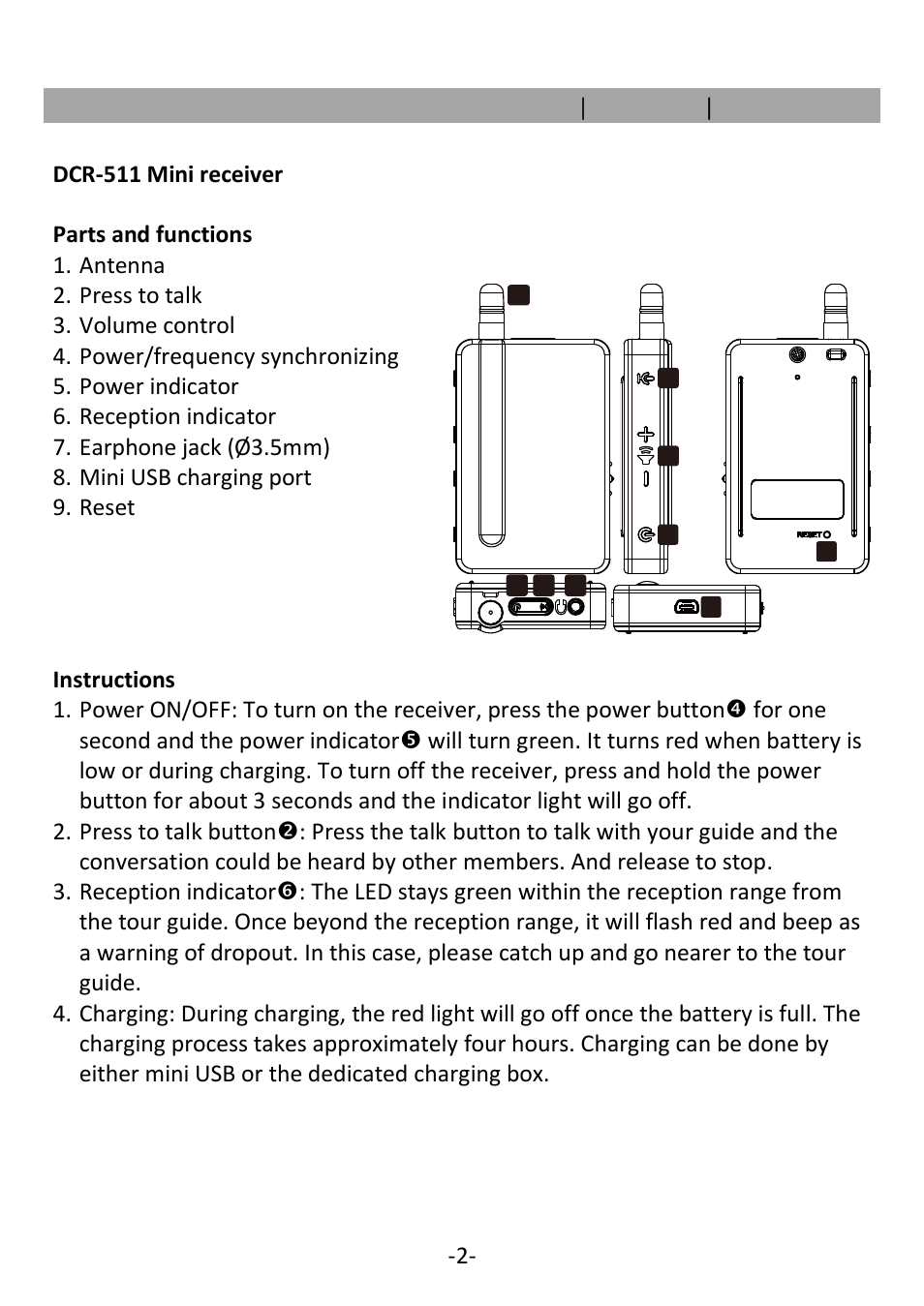 CHIAYO DCT-511 User Manual | Page 3 / 8