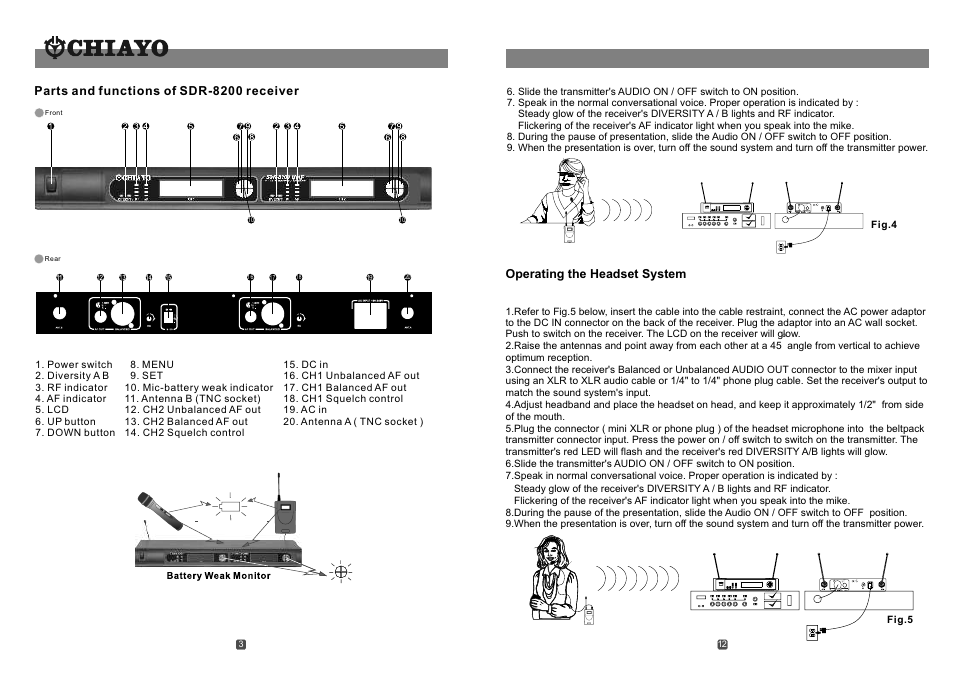 頁面 4 | CHIAYO SDR-8200 User Manual | Page 4 / 8