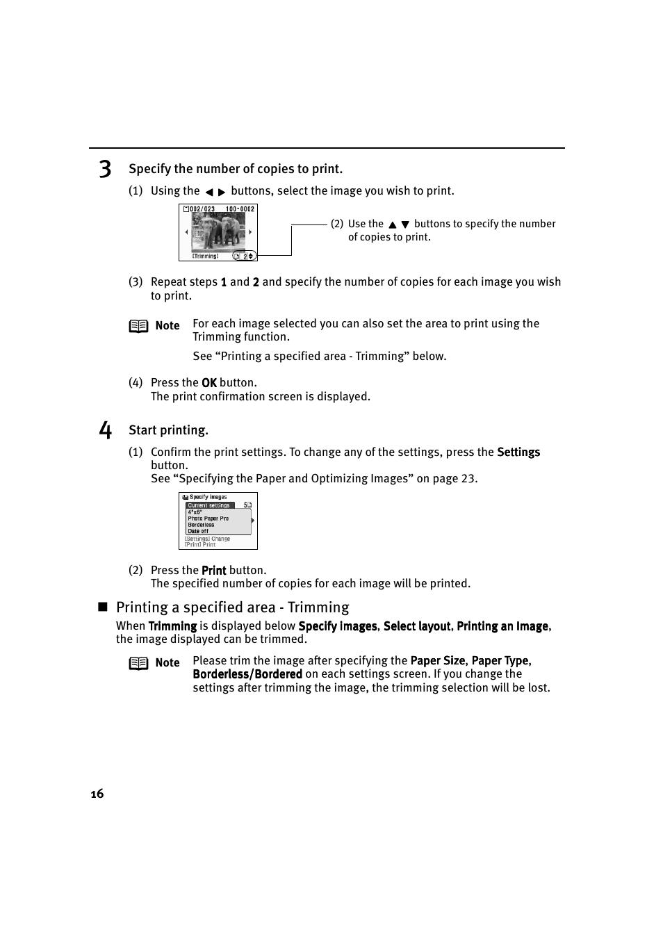 Printing a specified area - trimming | Canon i 900D User Manual | Page 17 / 50