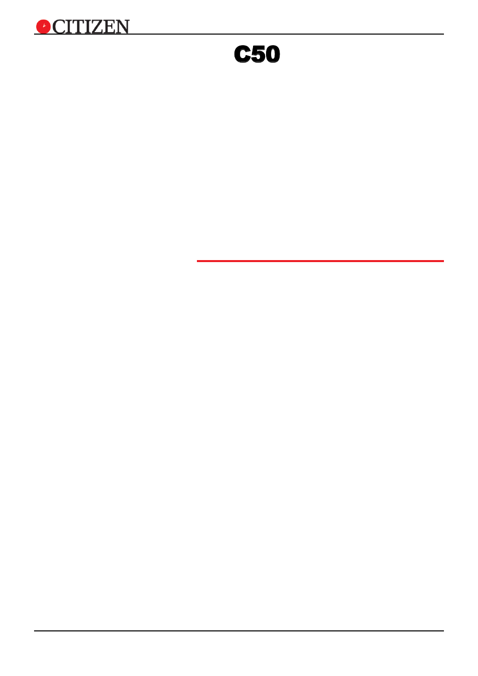 Cal. no. c50, Cc5 50 0, Setting instructions | CITIZEN 085X User Manual | Page 6 / 11