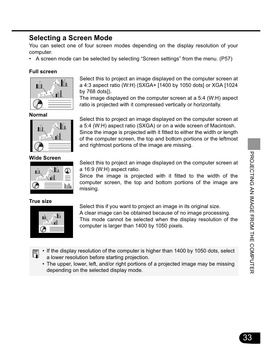 Selecting a screen mode | Canon SX20 User Manual | Page 33 / 93