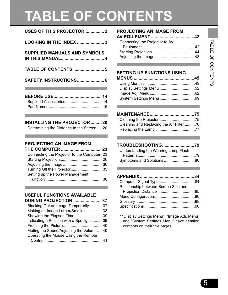 Canon SX20 User Manual | Page 5 / 93