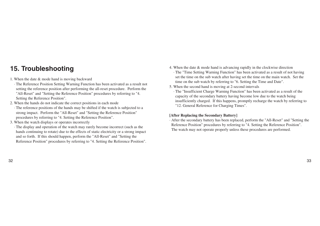Troubleshooting | CITIZEN G90 User Manual | Page 16 / 21