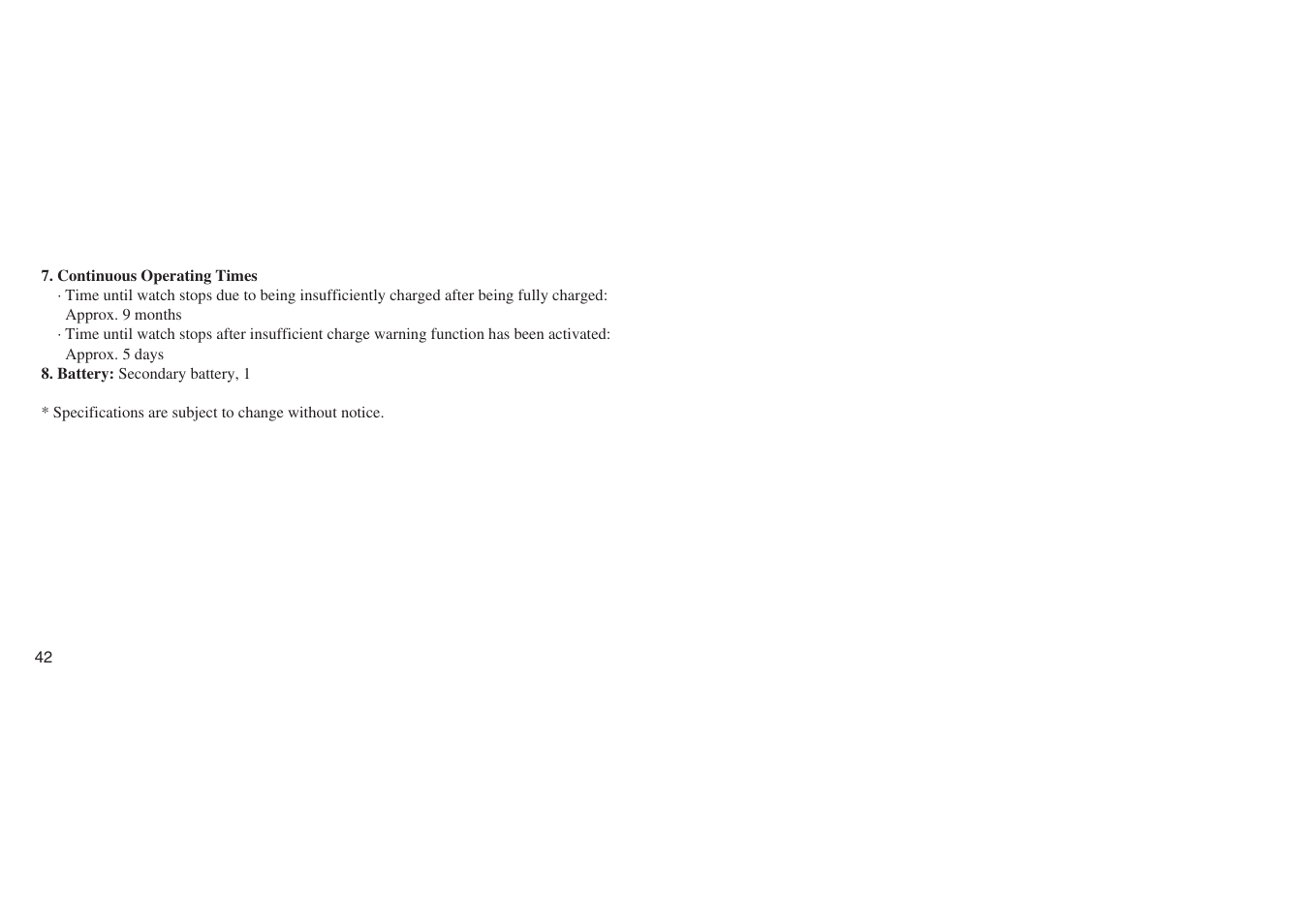 CITIZEN G90 User Manual | Page 21 / 21