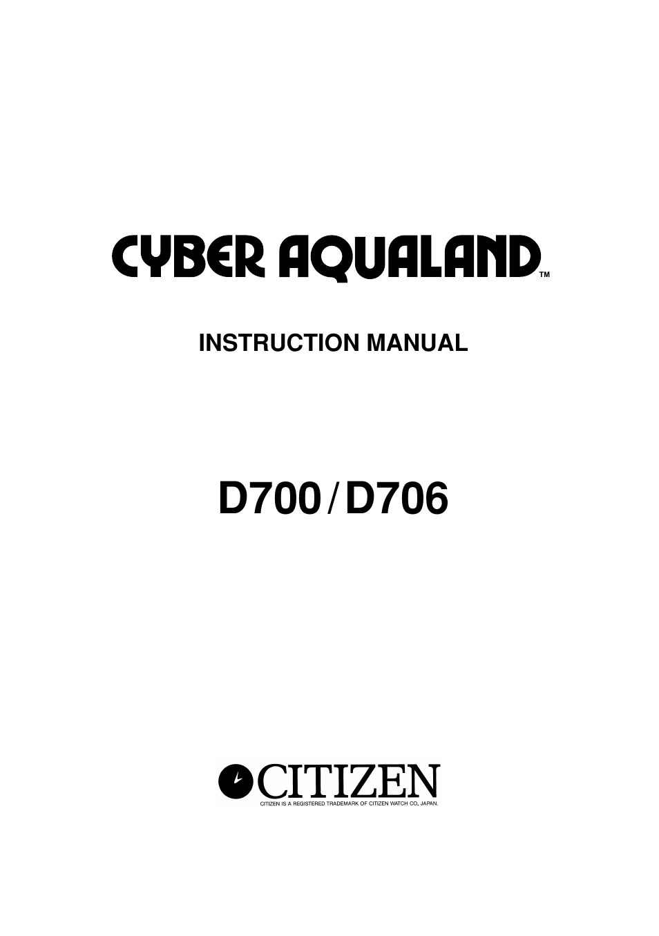 CITIZEN MG0000 User Manual | 157 pages