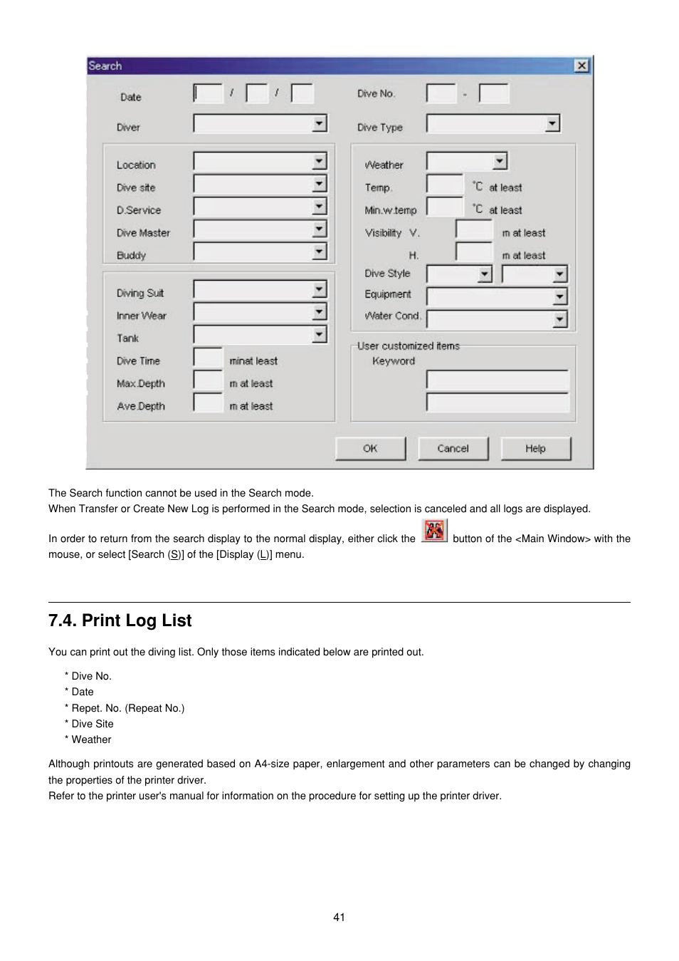 Print log list | CITIZEN MG0000 User Manual | Page 112 / 157