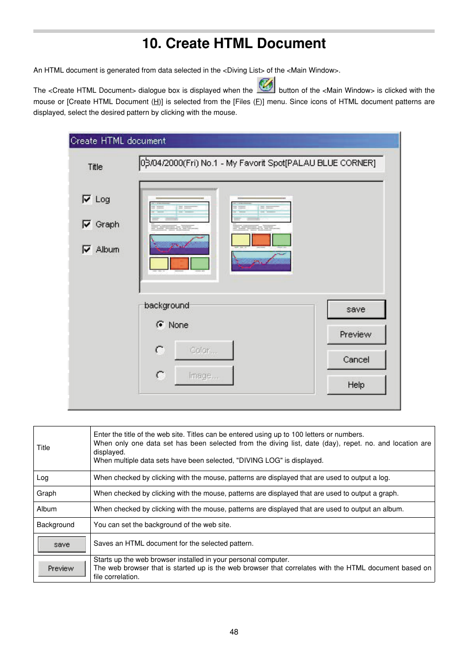 Create html document | CITIZEN MG0000 User Manual | Page 119 / 157