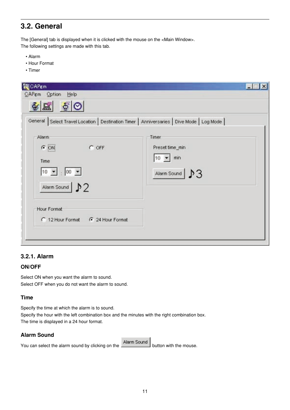 General, Alarm | CITIZEN MG0000 User Manual | Page 140 / 157