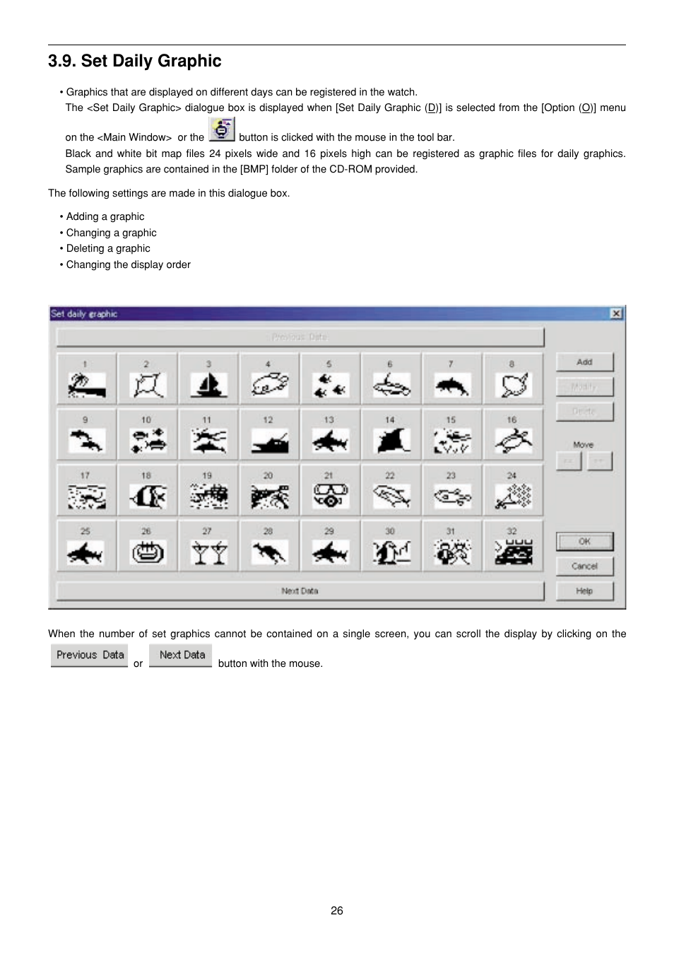 Set daily graphic | CITIZEN MG0000 User Manual | Page 155 / 157