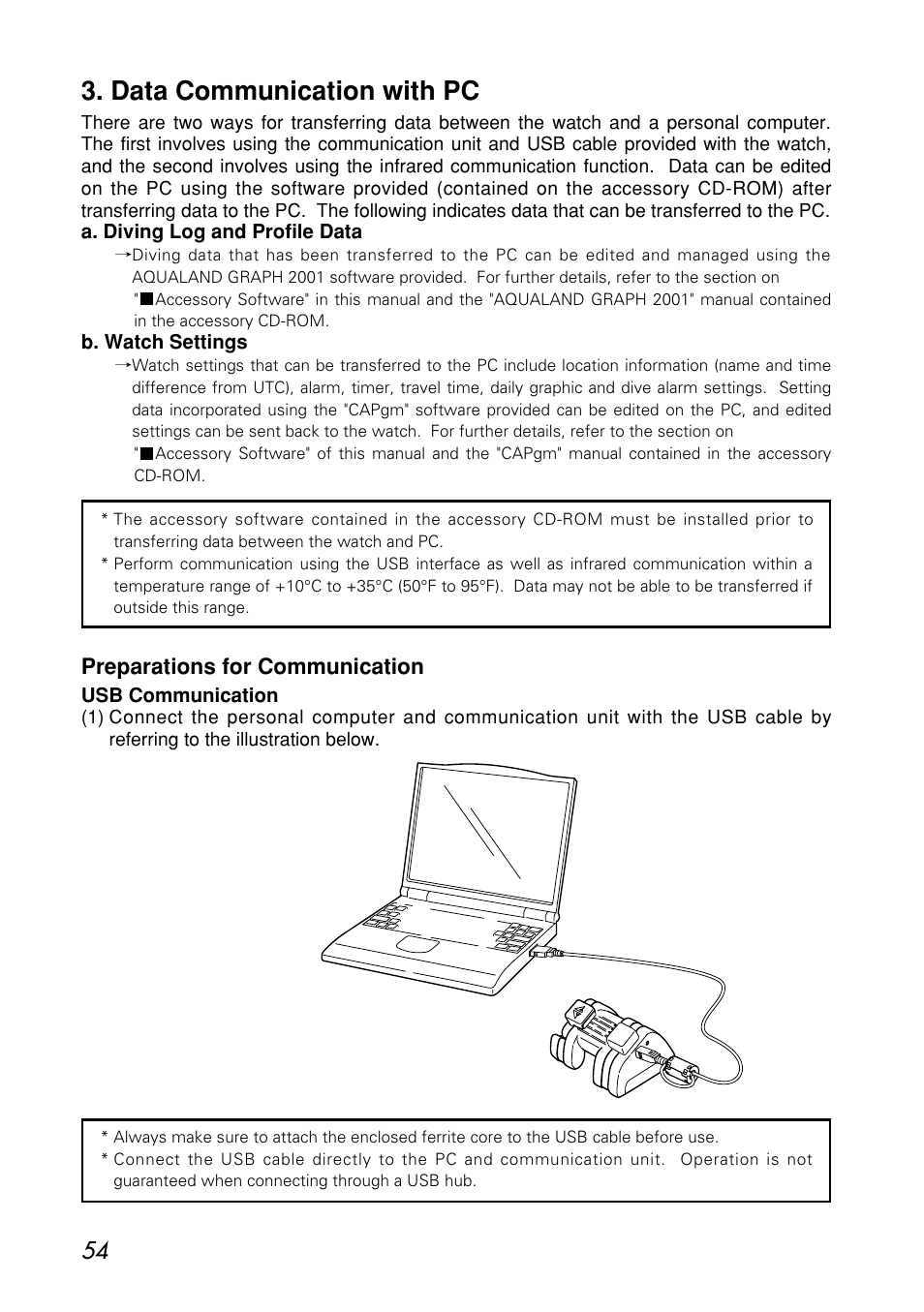 Data communication with pc | CITIZEN MG0000 User Manual | Page 54 / 157