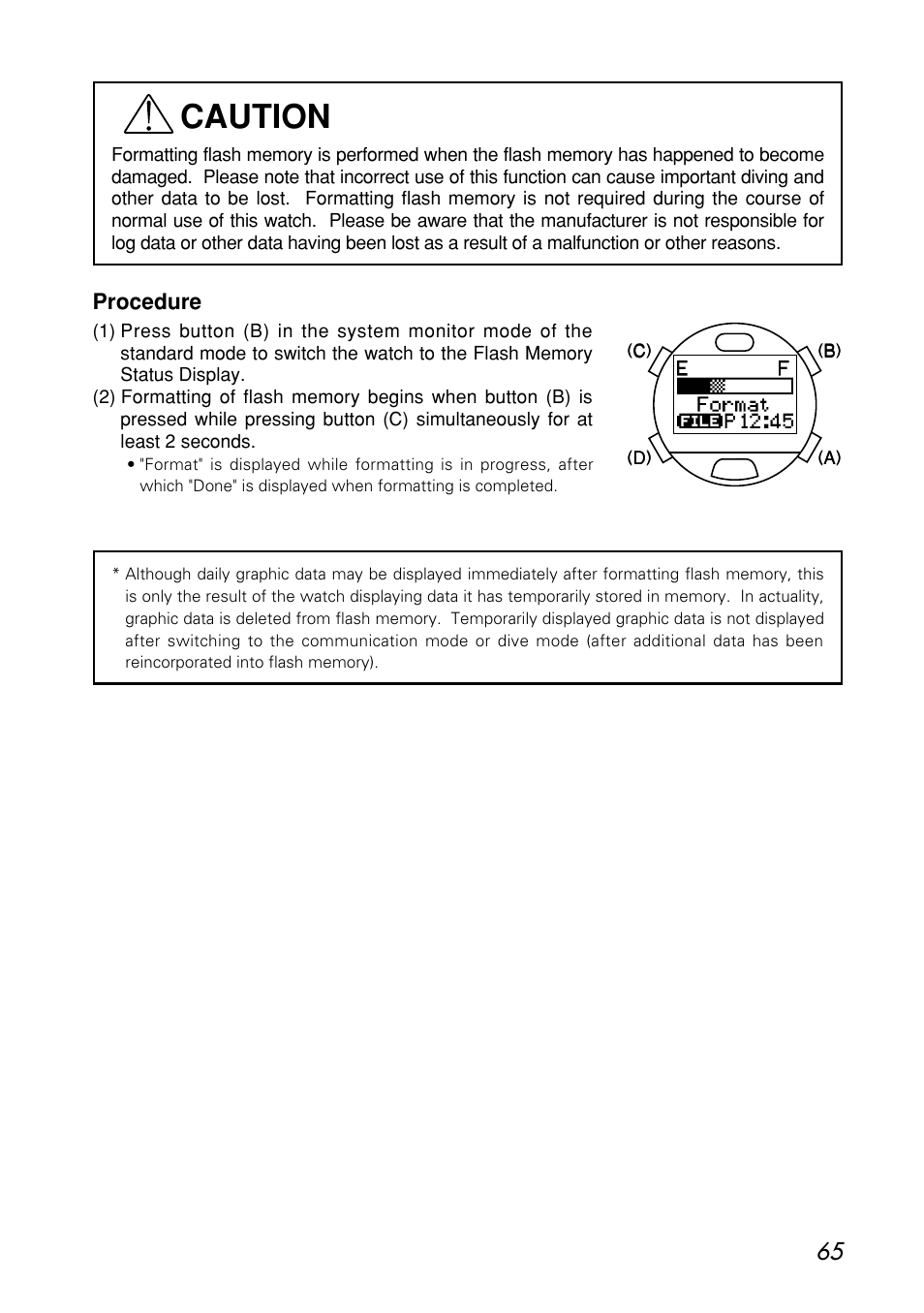 Caution, Procedure | CITIZEN MG0000 User Manual | Page 65 / 157