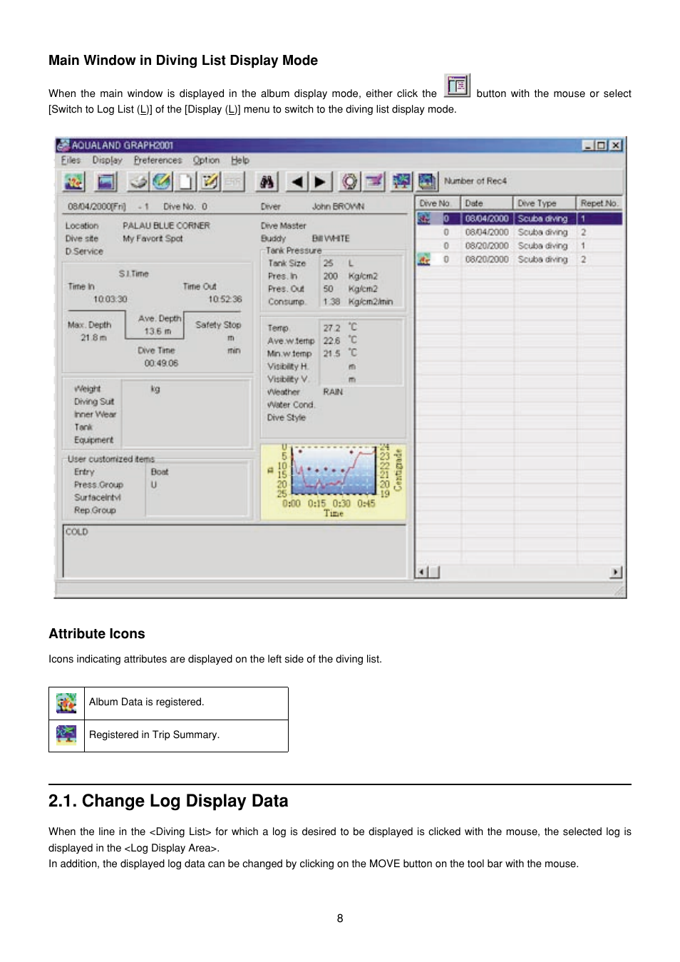 Change log display data | CITIZEN MG0000 User Manual | Page 79 / 157